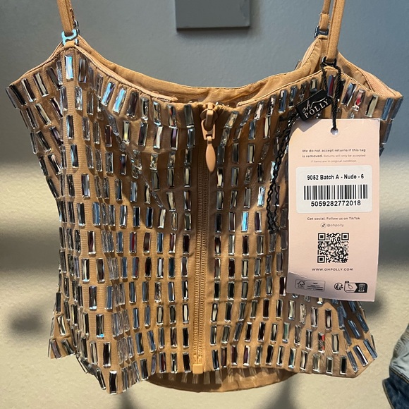 Oh Polly Charnelle embellished bandeau top - Picture 3 of 7